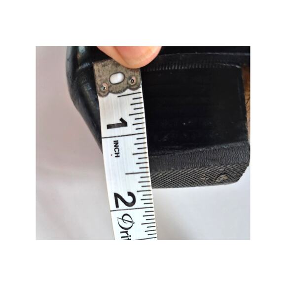 Ferragamo Boots Womens 7 B Black Italian Leather Knee High Mid Heel Quiet Luxury - Picture 8 of 10